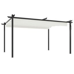 Pavilion gradina, acoperis retractabil, crem, 4x3 m GartenMobel Dekor