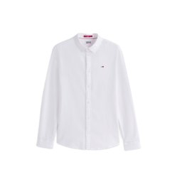 Tommy Jeans Cămașă bleumarin / roșu deschis / alb