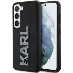 Husa Karl Lagerfeld 3D Rubber Glitter Logo case for Samsung Galaxy S23 - black