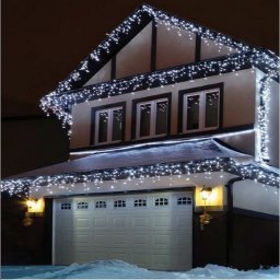 Instalatie franjuri 24 metri, 600 LED Alb Rece