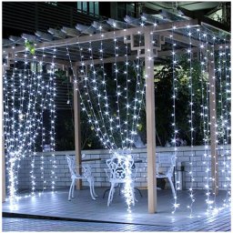Instalatie de Craciun Tip Perdea 3 m x 3 m, 400 LED Alb rece