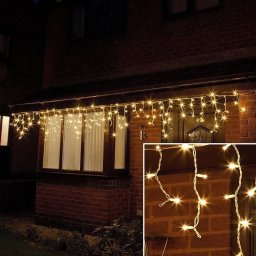 Instalatie franjuri 24 metri, 600 LED Alb Cald