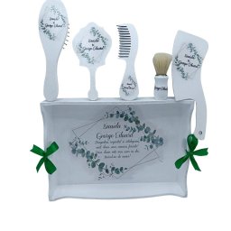 Set 2in1 Gatit Mireasa si Mire, Eucalipt, model personalizat, 6 piese - FEIS409001