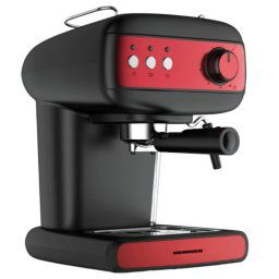 Espressor Heinner Red Boquette HEM-1100BKRD, 850W, 15 bar, 1.2l, espresso si cappuccino, negru-rosu