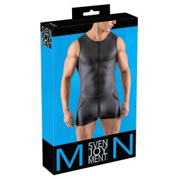 Svenjoyment - salopetă bărbătească fără mâneci scurtă (negru)