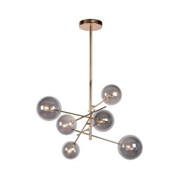Lustră LED pe tijă Lucide 46417/06/10 ALARA 6xG4/1,5W/230V auriu