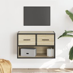 Dulap TV, stejar sonoma, 60x31x39,5cm, lemn prelucrat si metal GartenMobel Dekor