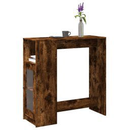 Masa bar cu rafturi, stejar fumuriu, 101x40x103,5 cm, lemn GartenMobel Dekor
