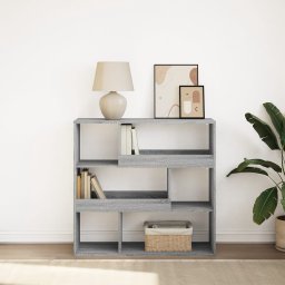 Dulap de carti/Separator de camera, gri Sonoma, 100x33x94,5 cm GartenMobel Dekor