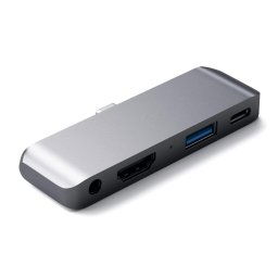 Docking station Satechi Aluminium Mobile Pro ST-TCMPHM, HDMI, Jack 3.5mm, USB-A, USB-C (Gri)