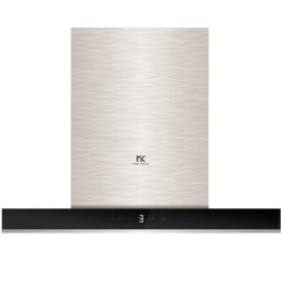 Hota T-shape Master Kitchen, design sticla neagra + inox, latime 90cm, clasa A, control slide touch, putere 800m3/h, 3 filtre aluminiu
