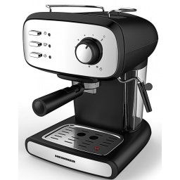 Espressor Heinner HEM-1100BKX, 850 W, 15 bar, rezervor 1.2 litri, negru-inox