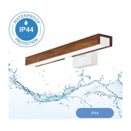 Aplică LED pentru oglindă de baie Brilagi WOODY MIRROR LED/8W/230V IP44 stejar/alb