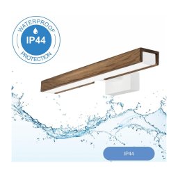 Aplică LED pentru oglindă de baie Brilagi WOODY MIRROR LED/8W/230V IP44 stejar/alb