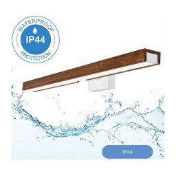Aplică LED pentru oglindă de baie Brilagi WOODY MIRROR LED/12W/230V IP44 stejar/alb