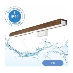 Aplică LED pentru oglindă de baie Brilagi WOODY MIRROR LED/12W/230V IP44 stejar/alb