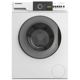 Masina de spalat rufe Heinner HWM-VT2714INVB+++, 1400 Rpm, 7 Kg, clasa B, afisaj, alb, panou negru