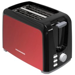 Prajitor de paine Heinner HTP-700BKRD, 7 nivele, 750 W, 2 felii, negru - rosu