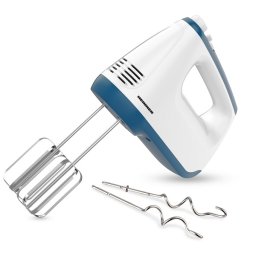 Mixer de mana Heinner HM-400BL, 400 W, 6 viteze+turbo, alb - albastru
