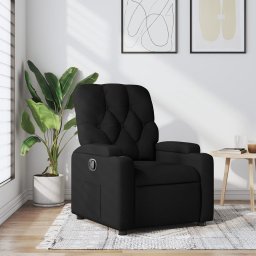 Fotoliu rabatabil, negru, material textil GartenMobel Dekor