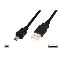 Connection cable USB A /miniUSB B M/M 1.8 m black basic