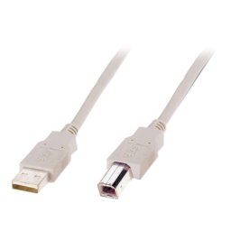 Cable USB2,0 A m / B m dl.3,0m - beige