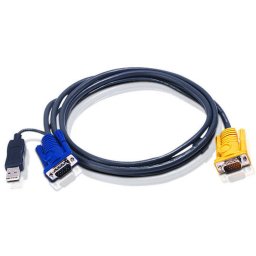 ATEN Cablu prelungire KVM (HD15-SVGA, USB, USB) - 3m