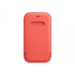 Husa de protectie Apple Sleeve cu MagSafe pentru iPhone 12 / iPhone 12 Pro, Piele, Roz