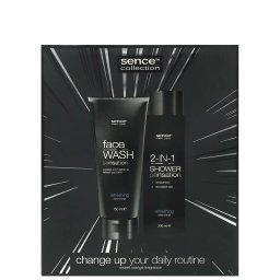 Sence Collection Caseta barbati:Sampon&Gel de dus+Gel curatat fata 200+150 ml Refreshing
