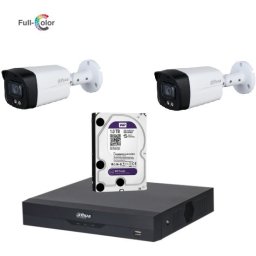 Sistem de supraveghere Dahua DH-2CEXT40MA-5MP_HDD HDCVI cu HDD si 2 camere de exterior de 5MP Full Color