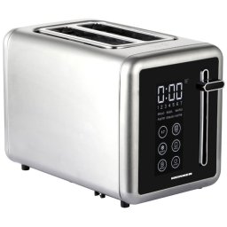 Prajitor de paine Heinner HTP-DD900BKSS, digital, 2 felii, decongelare, reincalzire, 7 niveluri, inox