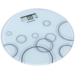 Cantar de persoane Heinner HBS-WH150R, capacitate maxima de cantarire150 kg, display, sticla securizata, alb