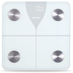 Cantar de persoane Heinner HBS-BTH180WH, capacitate maxima de cantarire180 kg, bluetooth, display, alb