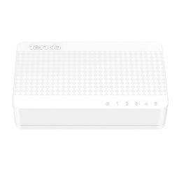 Switch Tenda S105, 5 Port-uri Fast Ethernet, 10/100 Mbps, Alimentare 9V / 0.6A, Alb