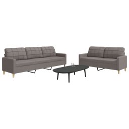Set de canapele, 2 piese, gri taupe, material GartenMobel Dekor