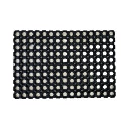 Covoras Intrare Model Domino, Marime 80 x 120 cm, Negru, Inaltime Fir 0, Antiderapant, Antialergic, Cauciuc, Living, Dormitor, Sufragerie, Birou