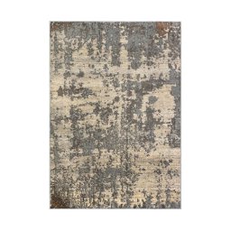 Covor Model Anny 33002-679, Marime 195 x 300 cm, Crem, Gri, Inaltime Fir 7 mm, Antialergic, Polipropilena, Living, Dormitor, Sufragerie, Birou