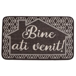Covoras Intrare Tip Iuta, Model Flex 19683-91, Marime 50 x 80 cm, Maro, Antiderapant, Antialergic, Polipropilena, Living, Dormitor, Sufragerie, Birou