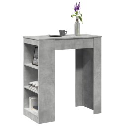 Masa de bar cu rafturi gri beton 95x47x103,5 cm lemn prelucrat GartenMobel Dekor