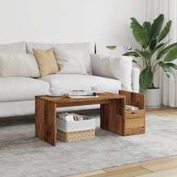 Masuta de cafea, lemn învechit, 90x45x35 cm, lemn prelucrat GartenMobel Dekor