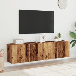 Comoda TV de perete, 2 buc. lemn vechi, 80x30x41 cm GartenMobel Dekor