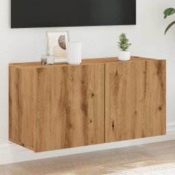 Comoda TV de perete, stejar artizanal, 80x30x41 cm GartenMobel Dekor