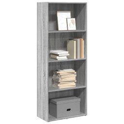 Biblioteca, gri sonoma, 60x30x152 cm, lemn prelucrat GartenMobel Dekor