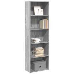 Biblioteca, gri sonoma, 60x30x189 cm, lemn prelucrat GartenMobel Dekor
