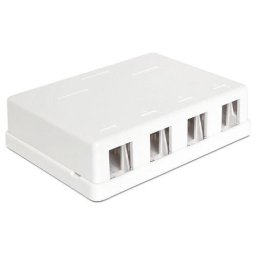 Accesoriu server Delock Keystone Chassis 4 Port white