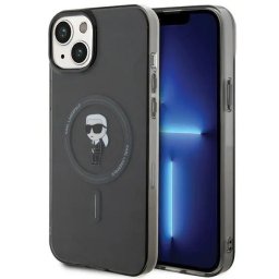 Husa Karl Lagerfeld IML Ikonik MagSafe case for iPhone 15 Plus - black