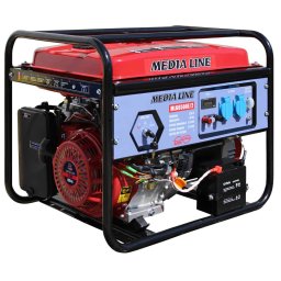 Generator de curent benzina MEDIA LINE MLG 6500E/2 monofazat 6,5 kW pornire electrica