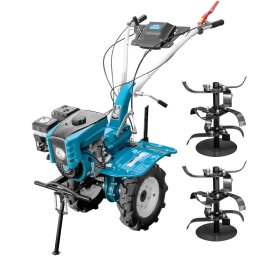 Motocultor DAKARD DKD HS 1000B NEW Benzina 7 CP latime 80 cm + Capota cu far + Roti 4.00X8