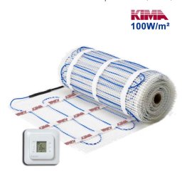 Kit covoraș încălzire electrică pardoseală KIMA-100W/m², 6m² cu termostat OJ Microline®