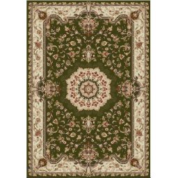 Covor Model Lotos 1520-310, Marime 80 x 200 cm, Verde, Inaltime Fir 8 mm, Antialergic, Polipropilena, Living, Dormitor, Sufragerie, Birou